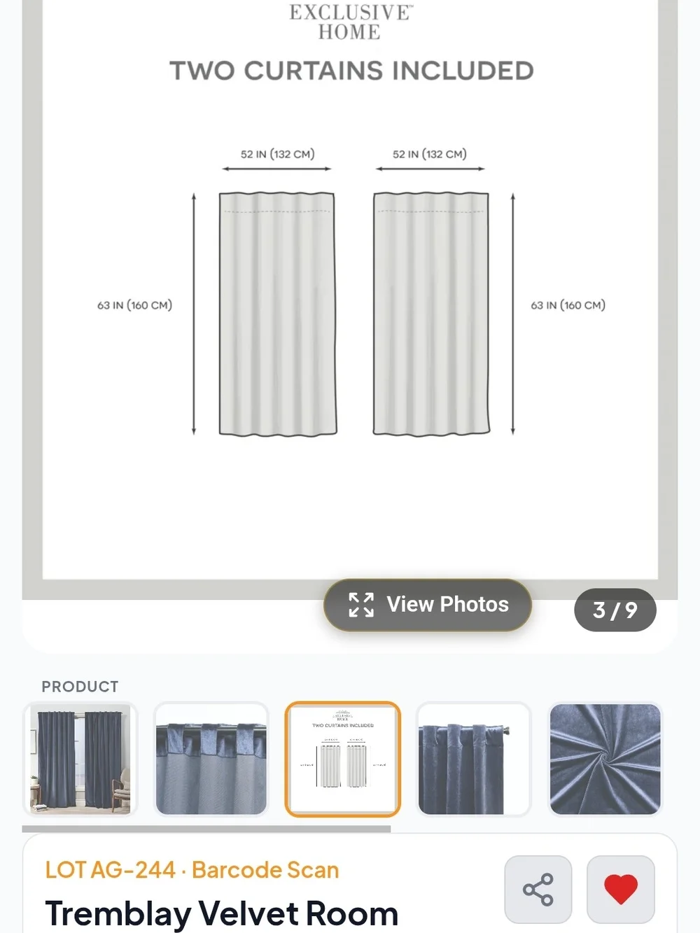 Velvet Room Dark Blue Blackout Curtains